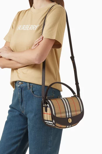 Highlands Crossbody Bag in Check Canvas