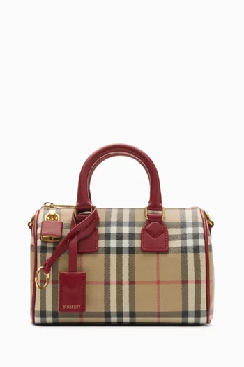 حقيبة بولينغ ميني قنب بنقشة مربعات