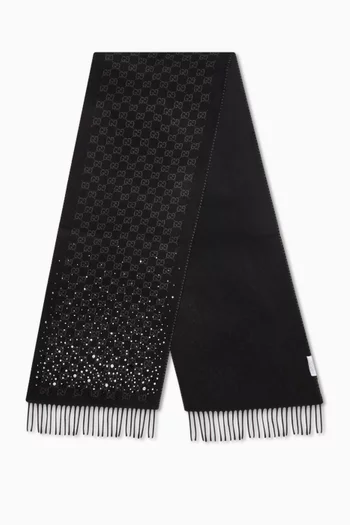 Cristie Crystal-embellished Scarf in GG Wool