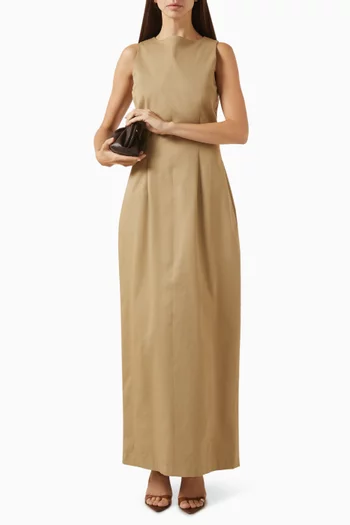 Fitted Maxi Dress in Cotton