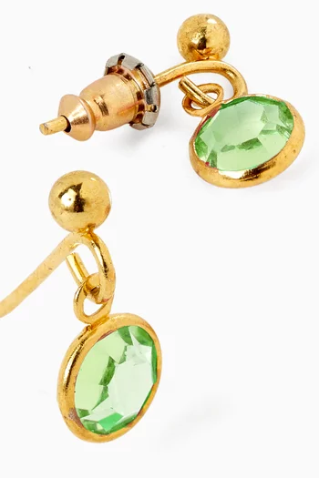 أقراط متدلية مرصعة بزبرجد فينتج من الثمانينيات