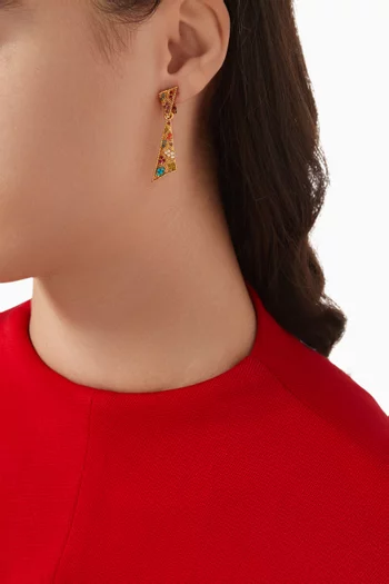 1980s Vintage Drop Clip-on Earrings