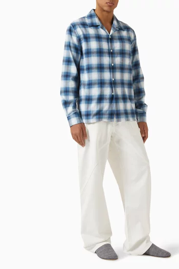 Gradient Checkered Shirt in Cotton