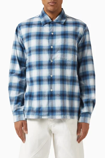 Gradient Checkered Shirt in Cotton
