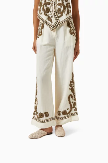 Flat Mules in Bamboo