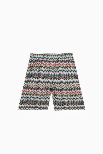 Zig Zag-print Swimshorts