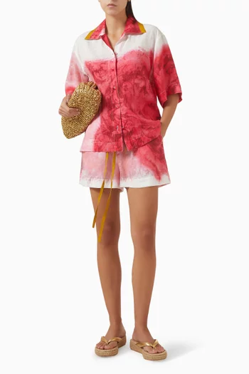 قميص سيسيليا مزين بنقشة