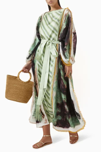 فستان جاسمين طويل بحزام