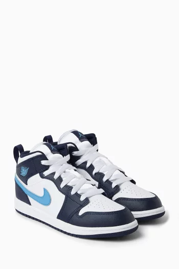 Air Jordan 1 Mid-top Sneakers in Leather