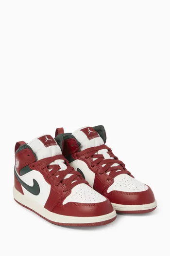 Air Jordan 1 Mid-top Sneakers in Leather