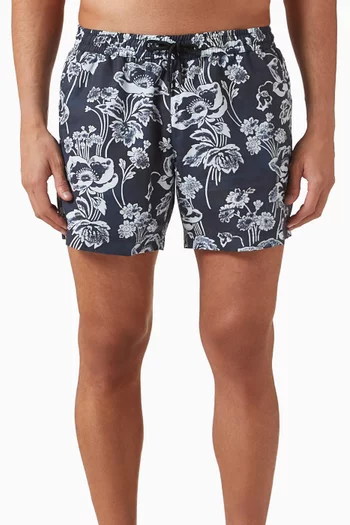 Painted Peonies Classic Swim Shorts