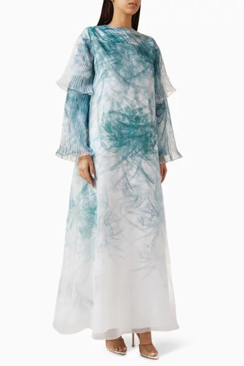 قفطان مزين بنقشة وكاب