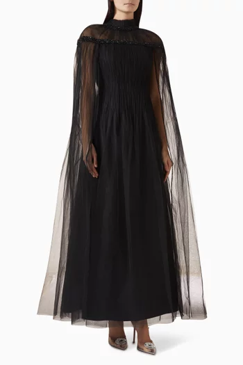 Cape Gown in Tulle