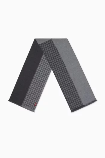 GG Jacquard Scarf in Wool