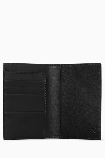 GG Emblem Passport Case in Leather