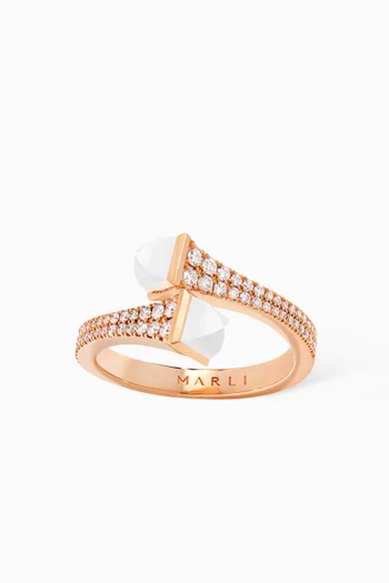 Cleo Diamond Slim Ring in 18kt Rose Gold
