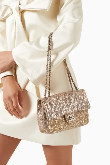 Double Flap Bag in Nubuck Leather