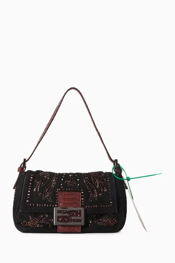 حقيبة مام بتصميم مستطيل مزينة بالخرز شمواه