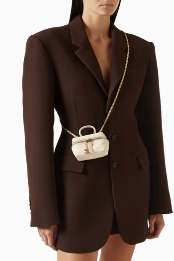 حقيبة مستحضرات تجميل مقاس XS جلد عجل