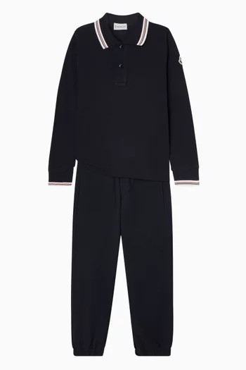 بنطال رياضي برقعة شعار الماركة قطن