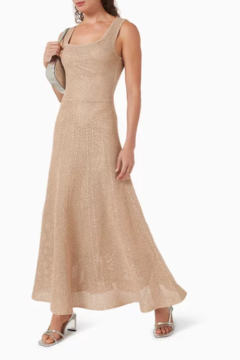 Flared Maxi Dress in Knit