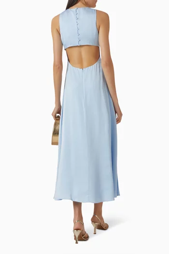 فستان متوسط الطول بلا أكمام