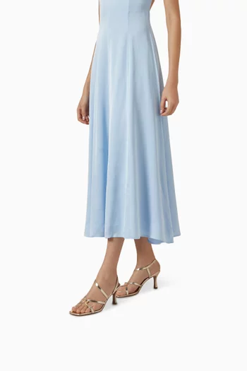 صندل بسيور وكعب 75 مم جلد لامع