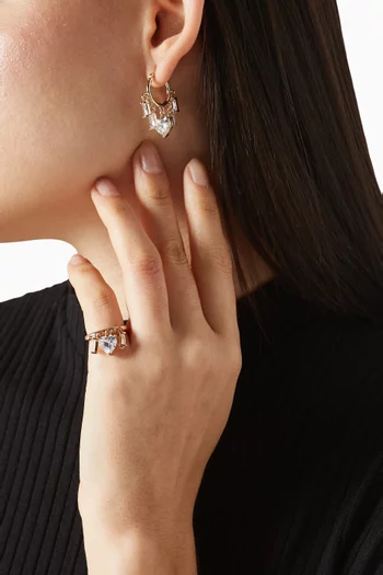 خاتم ميني مزين بحلي نحاس