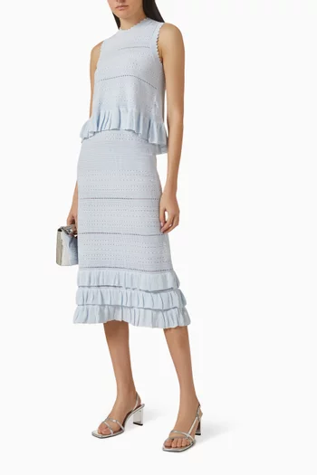 Ruffled Maxi Skirt in Knit