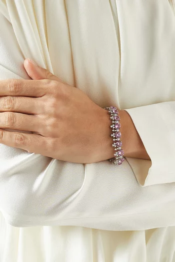 Begonia Tutti Frutti Bracelet in 18kt White Gold