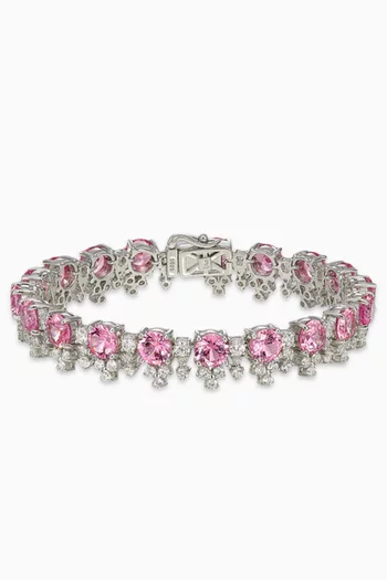 Begonia Tutti Frutti Bracelet in 18kt White Gold