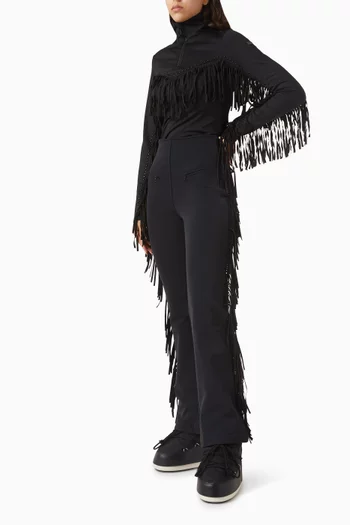 Whisper Fringed Ski Pully in Jersey