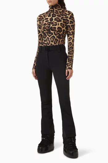 بلوزة تزلج ليونا نسيج باورستريتش متداخل