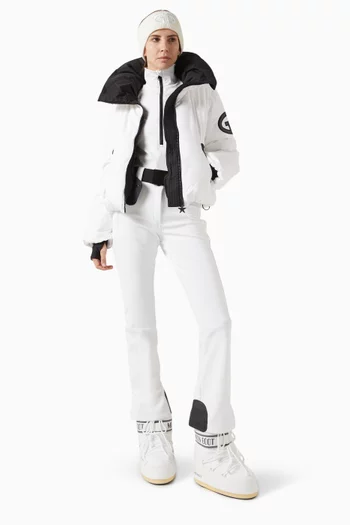 جاكيت تزلج ايكون بنمط سترة بشعار الماركة