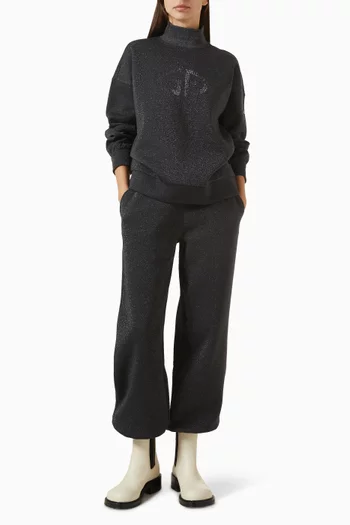 Sizzle Mockneck Sweater in Lurex Fleece