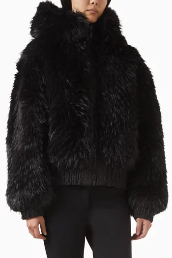Indira Reversible Ski Jacket in Faux Fur