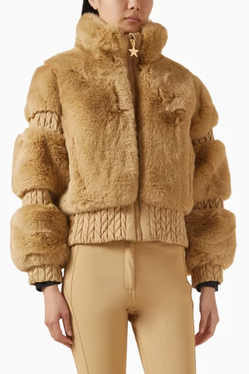 Furry Ski Jacket in Faux Fur