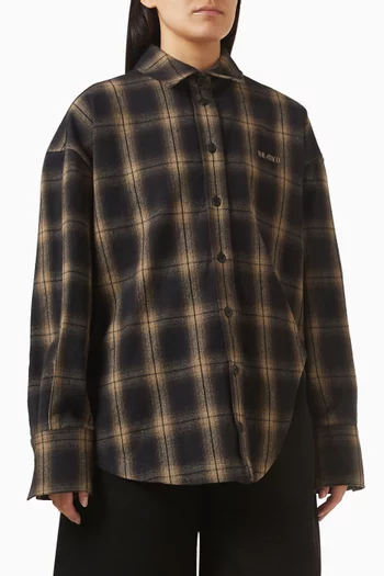 Check-print Shirt in Cotton