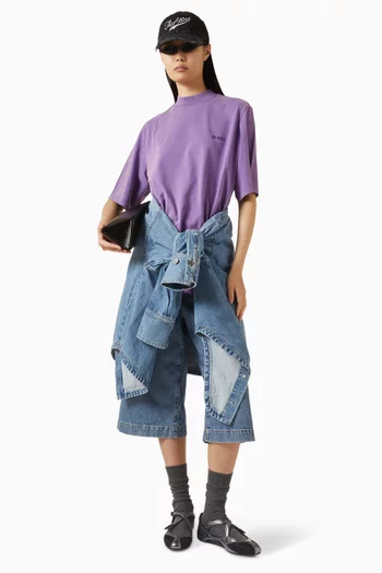 تي شيرت ببطانة أكتاف قابلة للإزالة قطن