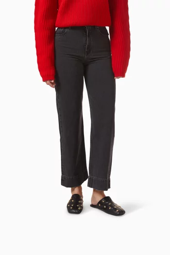 Stud-embellished Mules in Leather