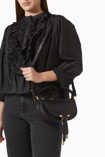 Small Marcie Shoulder Bag in Calfskin Leather