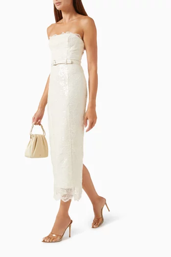 فستان فيفيان بحزام دانتيل