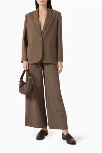 جاكيت مزيج صوف بزر واحد