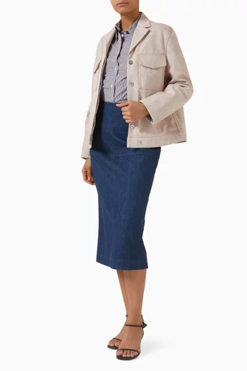 جاكيت دينم وقطن عضوي بقصة عملية