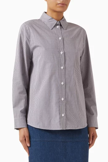 قميص قطن بنقشة غينغهام