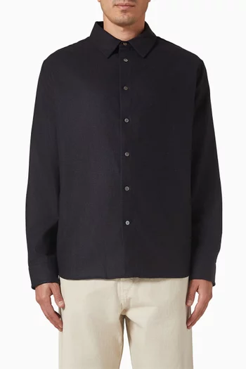 Relaxed Shirt in Wool Flannel