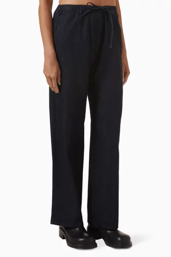 بنطال جينز دينم بخصر قابل للتعديل