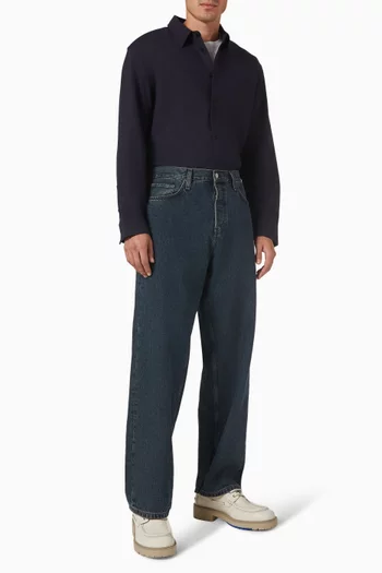 قميص مزيج قطن ناعم بقصة فضفاضة