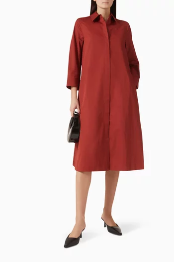 فستان قطن بيما بنمط قميص