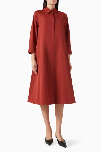 فستان قطن بيما بنمط قميص